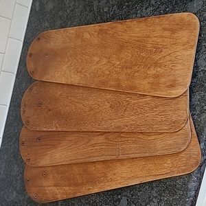 **Crafter's Alert**  Wooden Fan Blades - Set of 4
